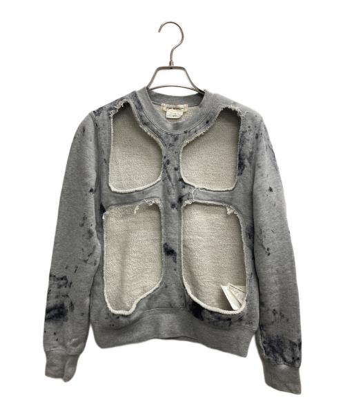 COMME des GARCONS（コムデギャルソン）COMME des GARCONS (コムデギャルソン) ホールカットカットデザインムラ染めスウェット グレー サイズ:XSの古着・服飾アイテム