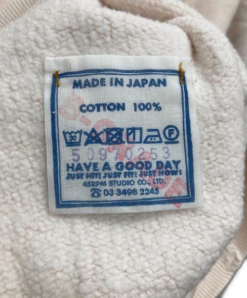 45R（フォーティファイブ・アール）45R (フォーティファイブ・アール) プレミアム度詰裏毛の908クルー アイボリー サイズ:記載なしの古着・服飾アイテム
