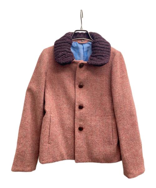 45rpm（45アールピーエム）45rpm (45アールピーエム) ツィードウールジャケット ピンク サイズ:1の古着・服飾アイテム