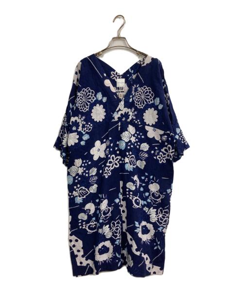 SOU・SOU（ソウソウ）SOU・SOU (ソウソウ) 柄ワンピース ネイビー サイズ:Sの古着・服飾アイテム