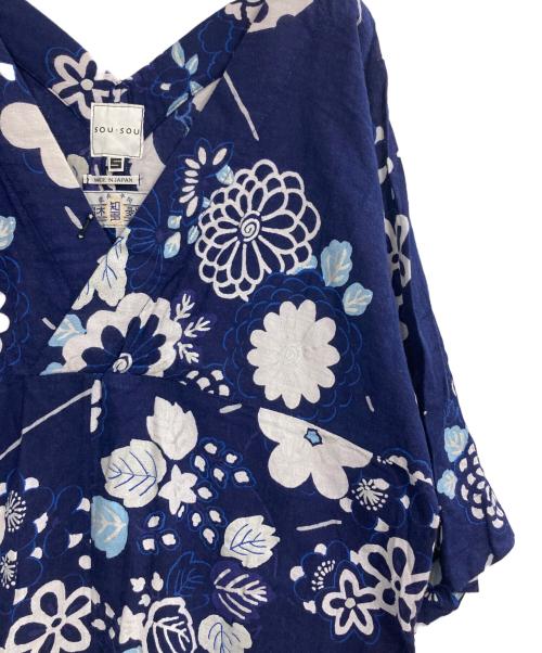 SOU・SOU（ソウソウ）SOU・SOU (ソウソウ) 柄ワンピース ネイビー サイズ:Sの古着・服飾アイテム