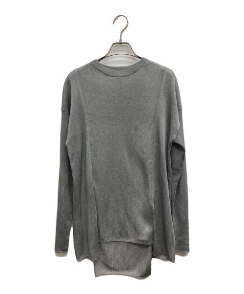 UN3D.（アンスリード）UN3D. (アンスリード) SHEER KT TOP シルバー サイズ:36の古着・服飾アイテム