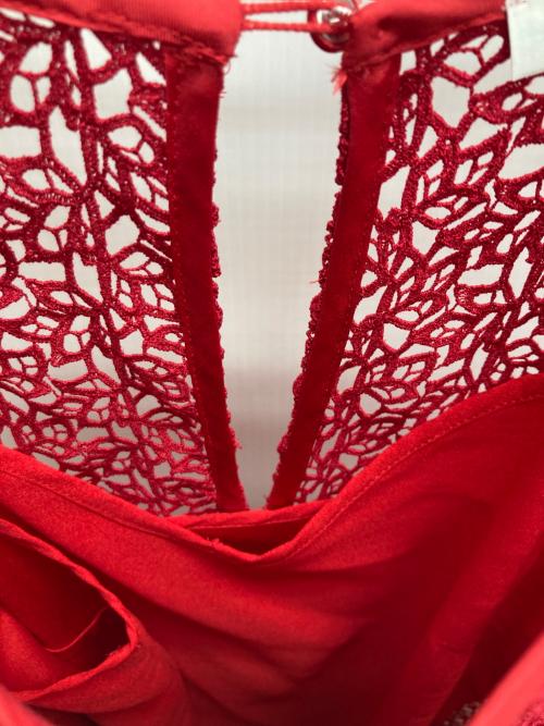 FRAY ID（フレイ アイディー）FRAY ID (フレイ アイディー) リーフレースパネルワンピース レッド 未使用品の古着・服飾アイテム