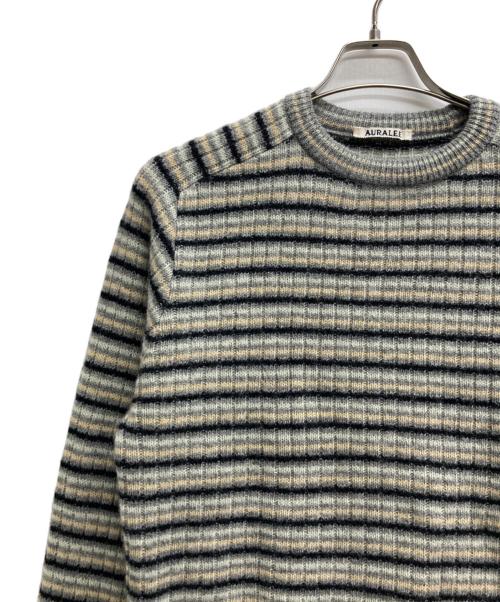 AURALEE（オーラリー）AURALEE (オーラリー) SHETLAND WOOL CASHMERE RIB KNIT グレー サイズ:3の古着・服飾アイテム
