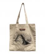 NICENESSナイスネス）の古着「BARNETT UMAプリント トートバッグ」｜ベージュ