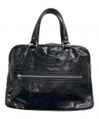 JACQUES LE CORREジャックルコー）の古着「パテントレザーハンドバッグ」｜ブラック