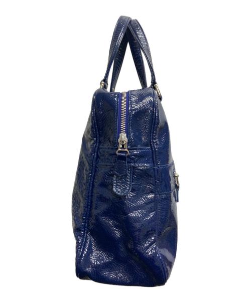JACQUES LE CORRE（ジャックルコー）JACQUES LE CORRE (ジャックルコー) パテントレザーハンドバッグ ブルーの古着・服飾アイテム