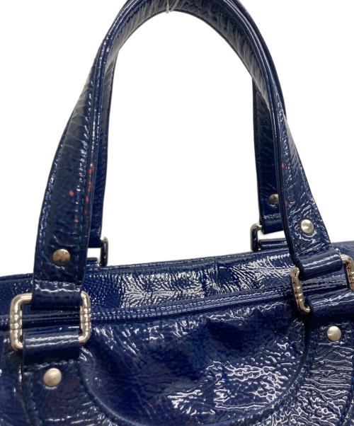 JACQUES LE CORRE（ジャックルコー）JACQUES LE CORRE (ジャックルコー) パテントレザーハンドバッグ ブルーの古着・服飾アイテム