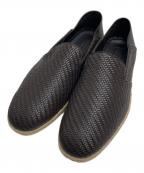 ERMENEGILDO ZEGNAエルメネジルド・ゼニア）の古着「編み込みシューズ」｜ブラウン