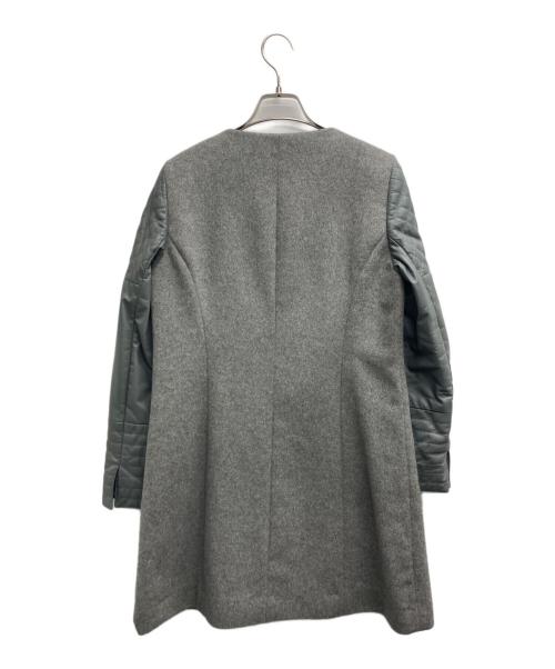 BALMAIN（バルマン）BALMAIN (バルマン) カシミヤノーカラーコート グレー サイズ:9の古着・服飾アイテム