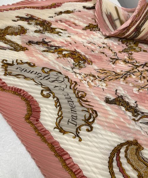 HERMES（エルメス）HERMES (エルメス) プリーツスカーフ ピンクの古着・服飾アイテム