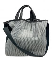 ear PAPILLONNER（イアパピヨネ）の古着「ダイヤメッシュ2WAYトートバッグ」｜グレー