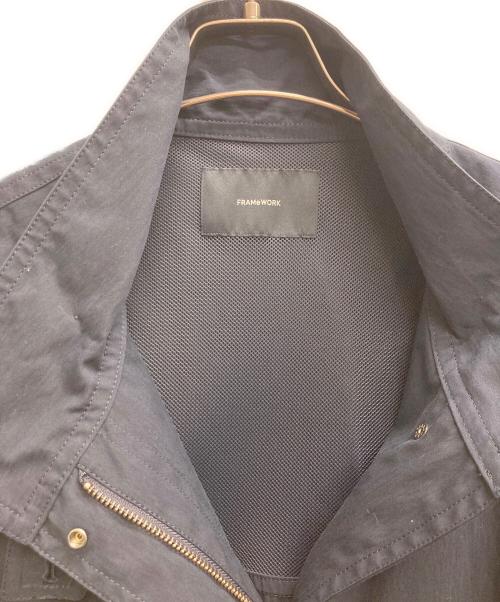 FRAMeWORK（フレームワーク）FRAMeWORK (フレームワーク) 撥水テントラインコート ネイビー サイズ:38の古着・服飾アイテム