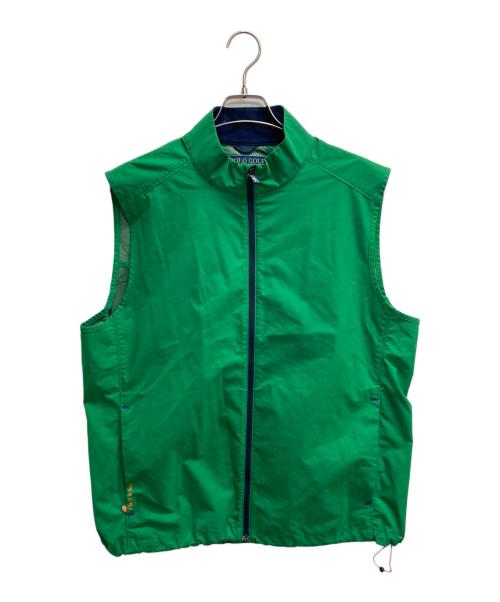 POLO GOLF（ポロ ゴルフ）POLO GOLF (ポロ ゴルフ) ナイロンベスト グリーン サイズ:Lの古着・服飾アイテム