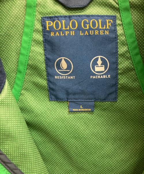 POLO GOLF（ポロ ゴルフ）POLO GOLF (ポロ ゴルフ) ナイロンベスト グリーン サイズ:Lの古着・服飾アイテム