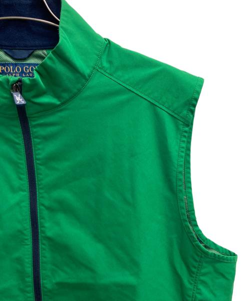 POLO GOLF（ポロ ゴルフ）POLO GOLF (ポロ ゴルフ) ナイロンベスト グリーン サイズ:Lの古着・服飾アイテム