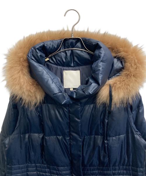 自由区（ジユウク）自由区 (ジユウク) ラクーンファーダウンコート ネイビー サイズ:44の古着・服飾アイテム