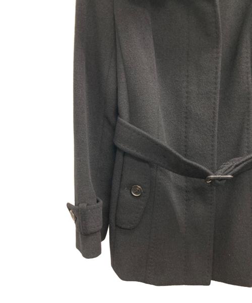 BURBERRY LONDON（バーバリーロンドン）BURBERRY LONDON (バーバリーロンドン) アンゴラ混ショートコート ブラック サイズ:38の古着・服飾アイテム