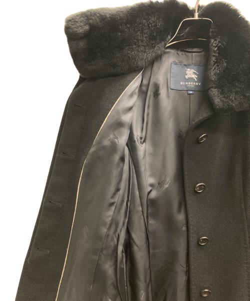BURBERRY LONDON（バーバリーロンドン）BURBERRY LONDON (バーバリーロンドン) アンゴラ混ショートコート ブラック サイズ:38の古着・服飾アイテム