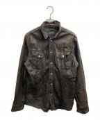 BURBERRY BLACK LABELバーバリーブラックレーベル）の古着「レザージャケット」｜ブラウン