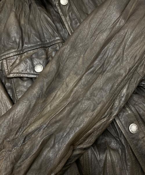 BURBERRY BLACK LABEL（バーバリーブラックレーベル）BURBERRY BLACK LABEL (バーバリーブラックレーベル) レザージャケット ブラウン サイズ:Lの古着・服飾アイテム