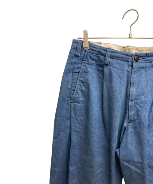 gold（ゴールド）GOLD (ゴールド) DENIM 1TUCK WIDE TROUSERS ブルー サイズ:Sの古着・服飾アイテム
