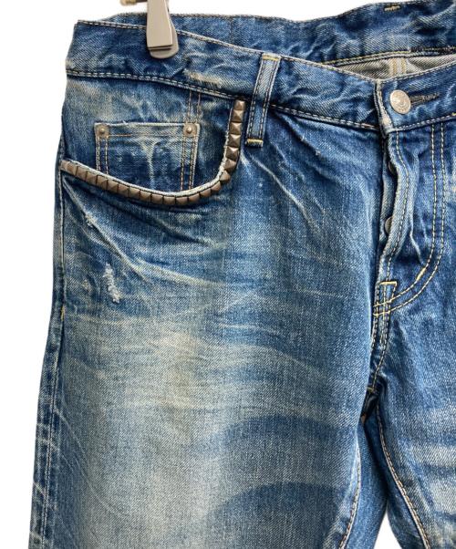 Hysteric Glamour（ヒステリックグラマー）Hysteric Glamour (ヒステリックグラマー) AP加工COWBOYスタッズデニム インディゴ サイズ:34の古着・服飾アイテム