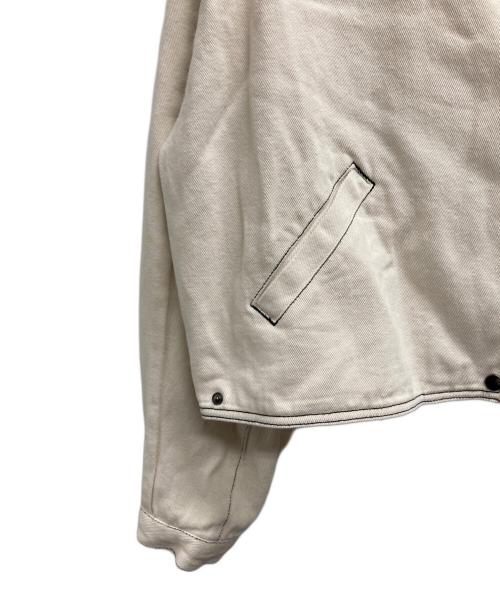 CAPRICIEUX LE'MAGE（カプリシューレマージュ）CAPRICIEUX LE'MAGE (カプリシューレマージュ) ノーカラーデニムジャケット ベージュ サイズ:Fの古着・服飾アイテム