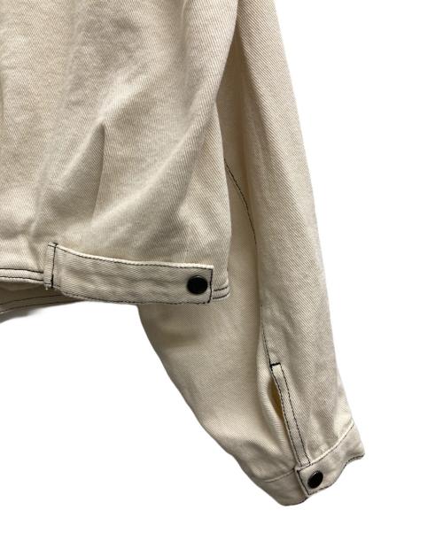 CAPRICIEUX LE'MAGE（カプリシューレマージュ）CAPRICIEUX LE'MAGE (カプリシューレマージュ) ノーカラーデニムジャケット ベージュ サイズ:Fの古着・服飾アイテム