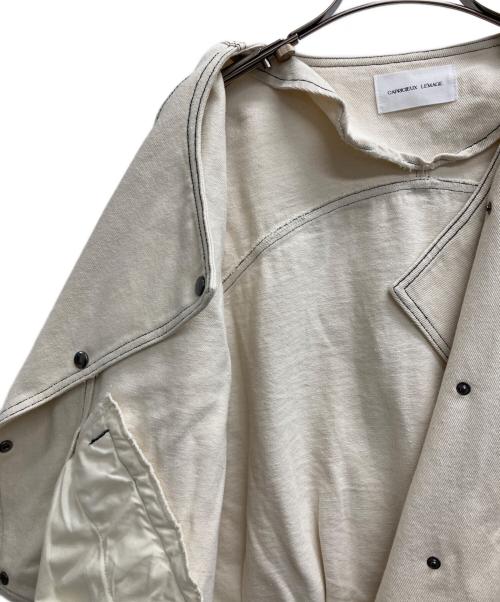 CAPRICIEUX LE'MAGE（カプリシューレマージュ）CAPRICIEUX LE'MAGE (カプリシューレマージュ) ノーカラーデニムジャケット ベージュ サイズ:Fの古着・服飾アイテム