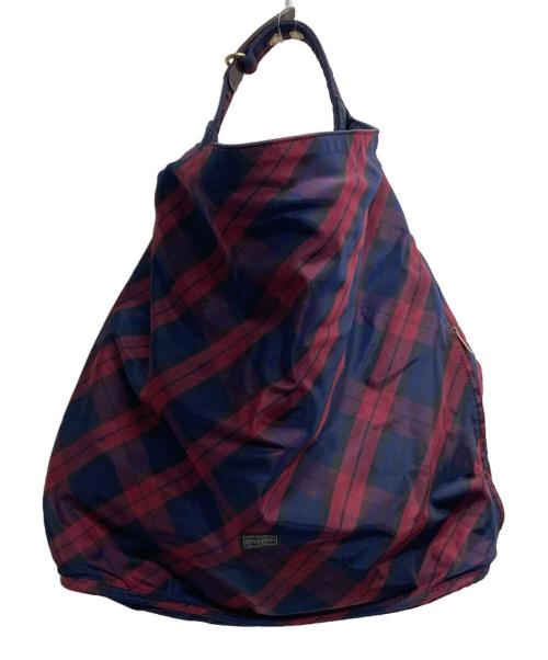 PORTER（ポーター）PORTER (ポーター) リバーシブルトートバッグ ネイビー×レッドの古着・服飾アイテム