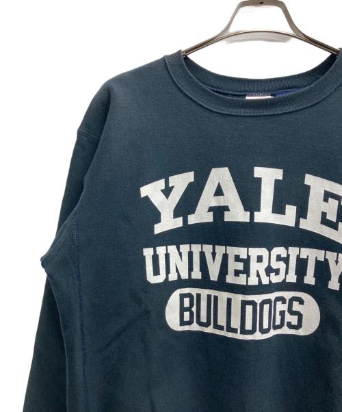 Champion REVERSE WEAVE（チャンピオン リバース ウィーブ）Champion REVERSE WEAVE (チャンピオン リバース ウィーブ) YALE UNIVERSITY (イェールユニバーシティ) 復刻赤タグYALE スウェット ネイビー サイズ:X-LARGEの古着・服飾アイテム