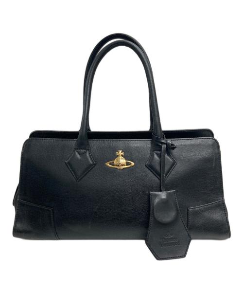 Vivienne Westwood（ヴィヴィアンウエストウッド）Vivienne Westwood (ヴィヴィアンウエストウッド) オーブレザーハンドバッグ ブラックの古着・服飾アイテム