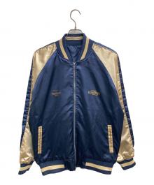 E・YAZAWA×SUNTORY（イー・ヤザワ×サントリー）の古着「スカジャン」｜ネイビー×ゴールド