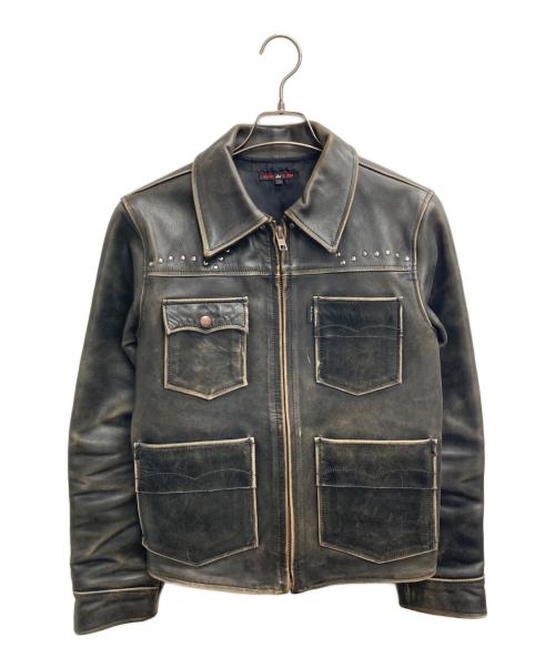 RED EAR（レッドイアー）RED EAR (レッドイアー) PAUL SMITH (ポールスミス) スタッズレザージャケット ブラック サイズ:Mの古着・服飾アイテム