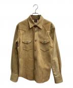 RED MOONレッドムーン）の古着「ディアスキン ウエスタンシャツ」｜ブラウン