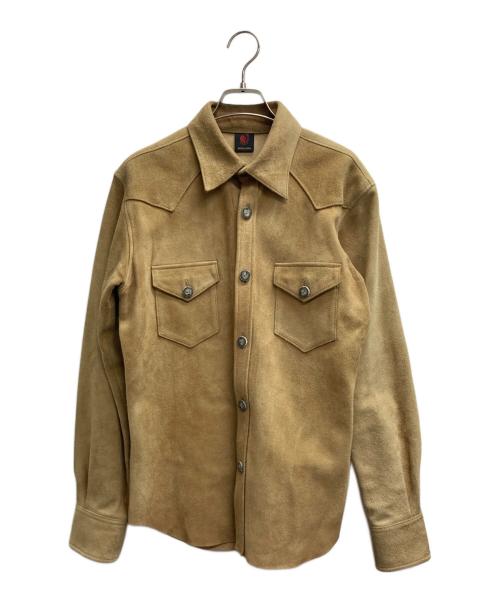 RED MOON（レッドムーン）RED MOON (レッドムーン) ディアスキン ウエスタンシャツ ブラウン サイズ:表記なしの古着・服飾アイテム