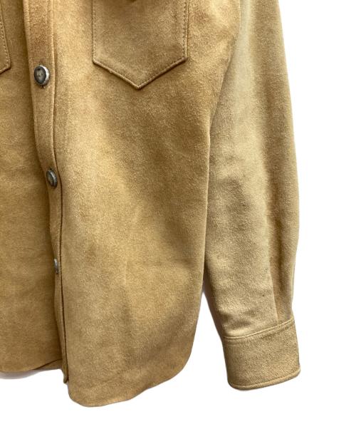 RED MOON（レッドムーン）RED MOON (レッドムーン) ディアスキン ウエスタンシャツ ブラウン サイズ:表記なしの古着・服飾アイテム