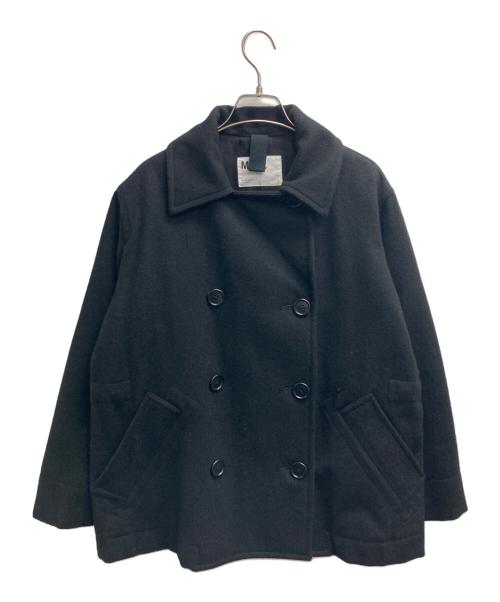 MHL（エムエイチエル）MHL (エムエイチエル) COARSE WOOL MELTON Pコート ブラック サイズ:１の古着・服飾アイテム