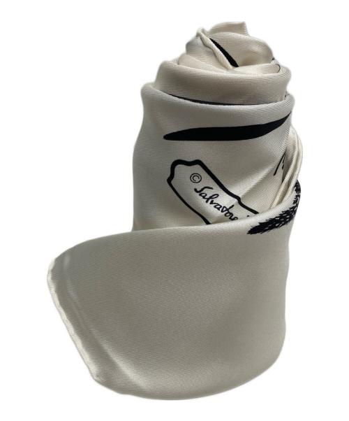 Salvatore Ferragamo（サルヴァトーレ フェラガモ）Salvatore Ferragamo (サルヴァトーレ フェラガモ) スカーフ ホワイトの古着・服飾アイテム