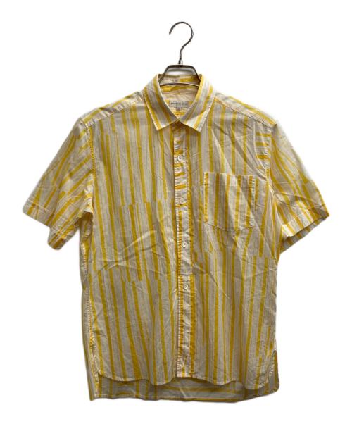 DRIES VAN NOTEN（ドリスヴァンノッテン）DRIES VAN NOTEN (ドリスヴァンノッテン) ストライプシャツ イエロー サイズ:48の古着・服飾アイテム