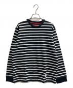 SUPREMEシュプリーム）の古着「ボーダーカットソー」｜ブラック