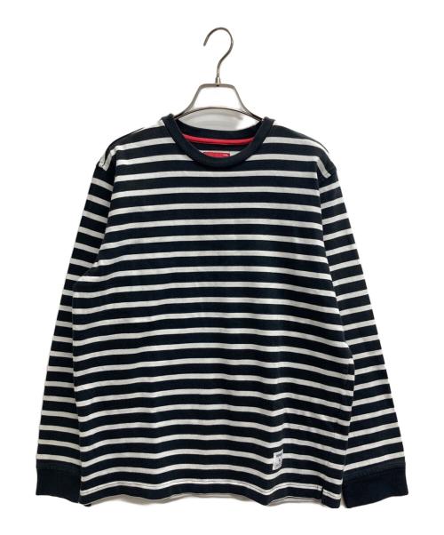 SUPREME（シュプリーム）Supreme (シュプリーム) ボーダーカットソー ブラック サイズ:Lの古着・服飾アイテム