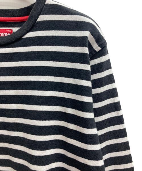 SUPREME（シュプリーム）Supreme (シュプリーム) ボーダーカットソー ブラック サイズ:Lの古着・服飾アイテム