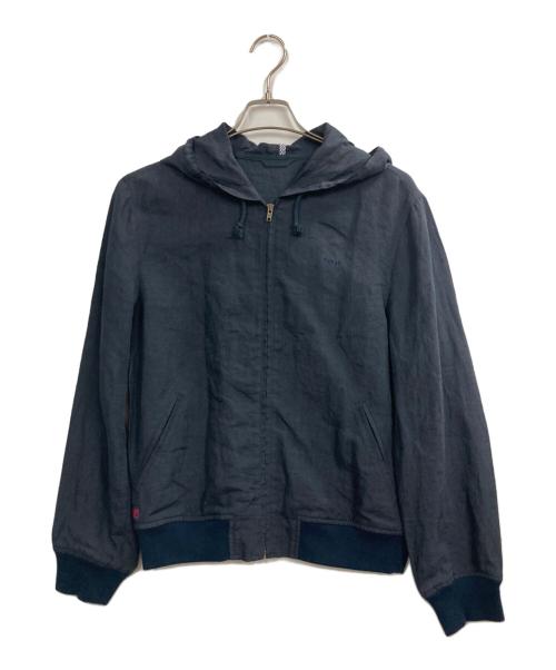 PAPAS（パパス）PAPAS (パパス) フーデッドリネンジャケット ネイビー サイズ:Mの古着・服飾アイテム