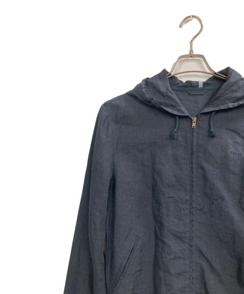 PAPAS（パパス）PAPAS (パパス) フーデッドリネンジャケット ネイビー サイズ:Mの古着・服飾アイテム
