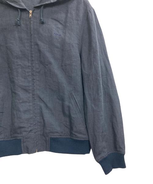 PAPAS（パパス）PAPAS (パパス) フーデッドリネンジャケット ネイビー サイズ:Mの古着・服飾アイテム