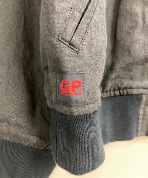PAPAS（パパス）PAPAS (パパス) フーデッドリネンジャケット ネイビー サイズ:Mの古着・服飾アイテム