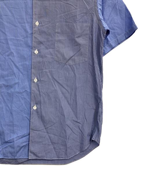 COMME des GARCONS HOMME（コムデギャルソン オム）COMME des GARCONS HOMME (コムデギャルソン オム) クレイジーパターン ストライプ コットン シャツ スカイブルー サイズ:Sの古着・服飾アイテム