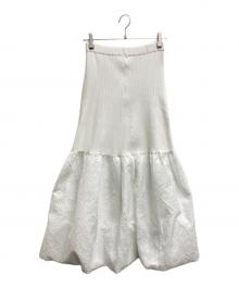 UNITED ARROWS TOKYO（ユナイテッドアローズトウキョウ）の古着「ジャカード コンビ 2WAY スカート」｜ホワイト